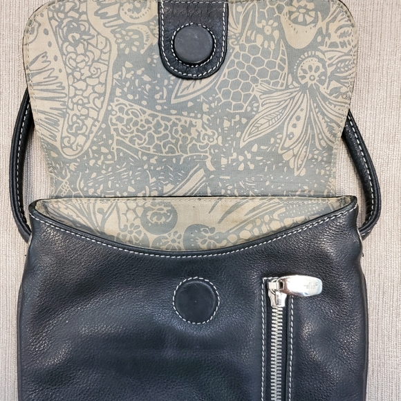 Black leather crossbody bag - Picture 3 of 4